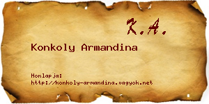 Konkoly Armandina névjegykártya